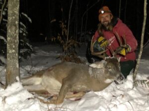 Colter Lubben poses with the deer he shot this season