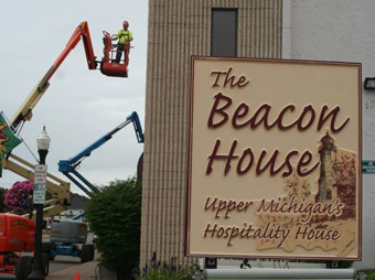 The Beacon House in Marquette thanks Midway Rentals and Sales of Negaunee for help with renovations