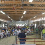 Full view of the barn during the livestock auction and GLR's Win the Meat Giveaway 2015