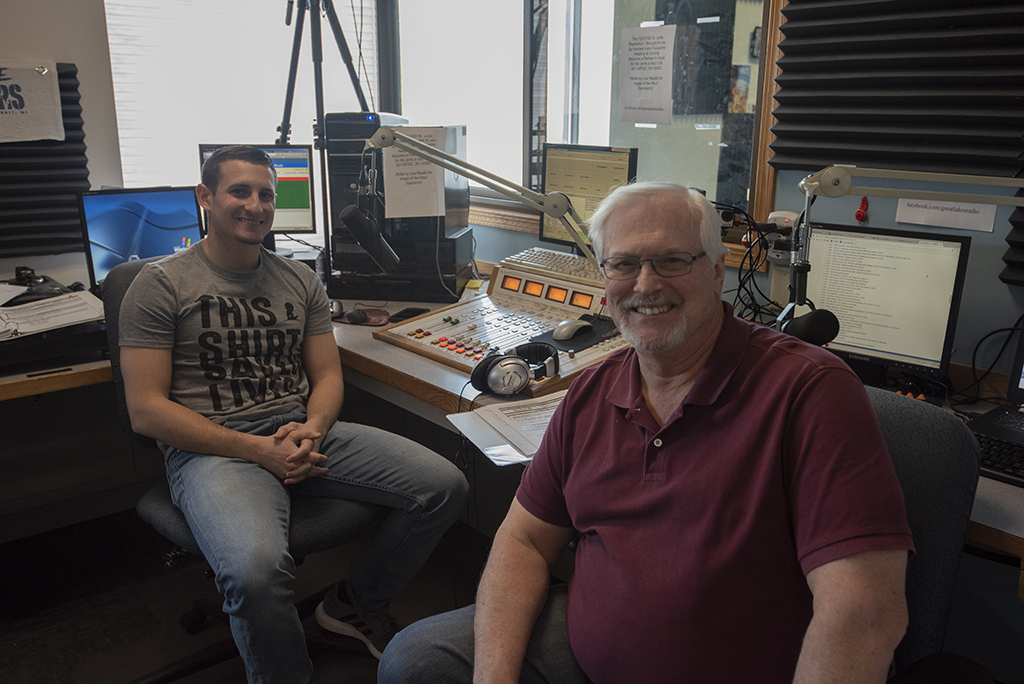 Luke Ghiradi and Mike Plourde during the 2018 St. Jude RadioThon.