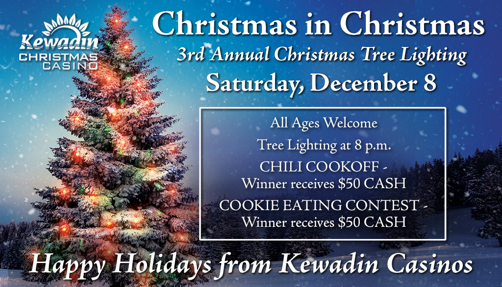 See details on the 3rd Annual Kewadin Christmas Tree Lighting Ceremony