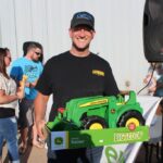 Carl Knofski of Harvey won the toy tractor!